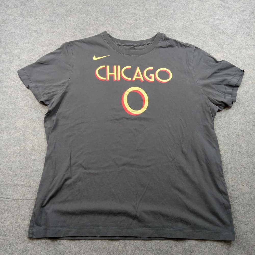 Chicago Bulls Shirt Mens XL Gray NBA Basketball‎ Nike Coby White 0 Graphic Tee